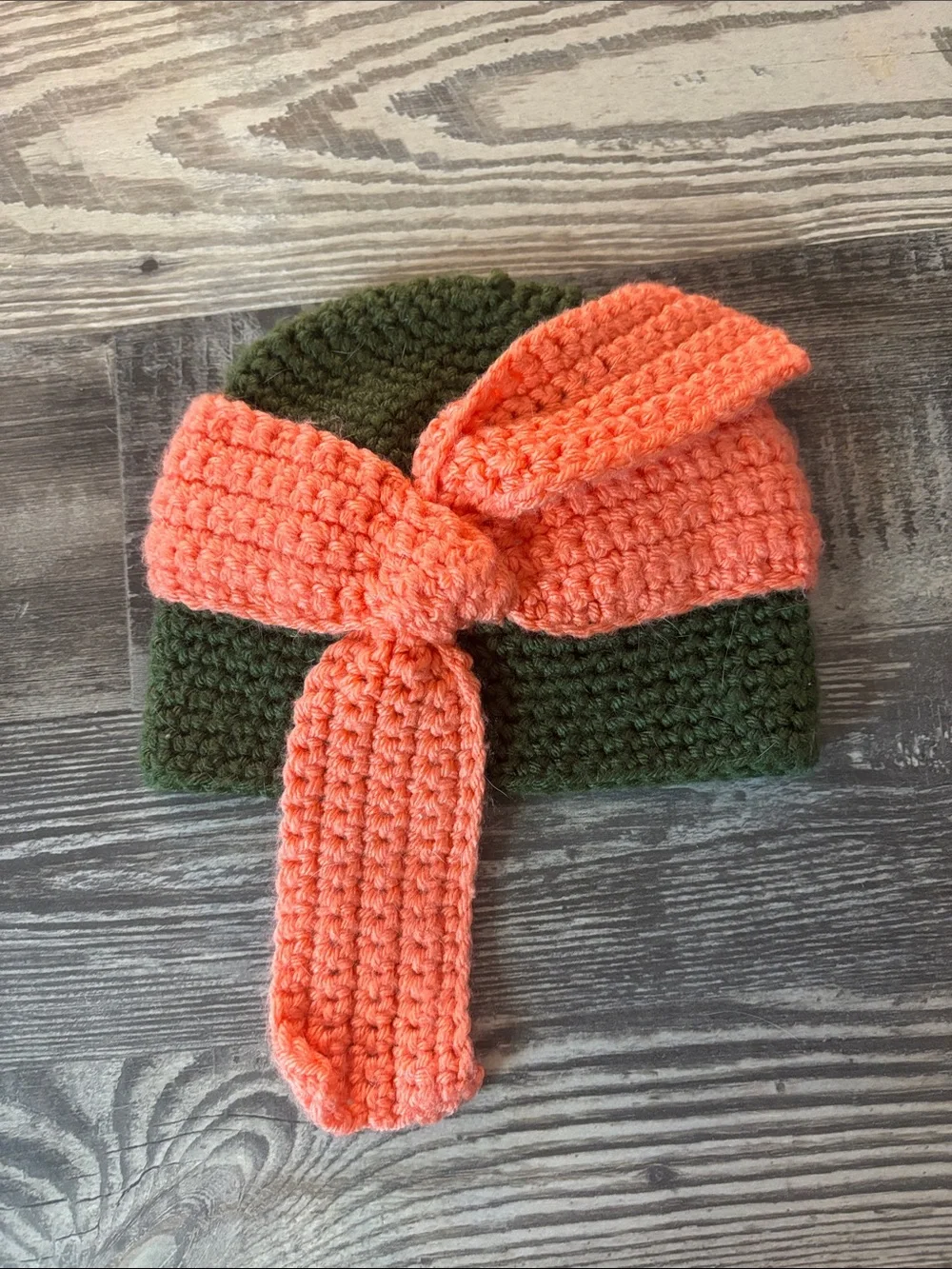 Handmade crocheted ninja turtles toddler hat